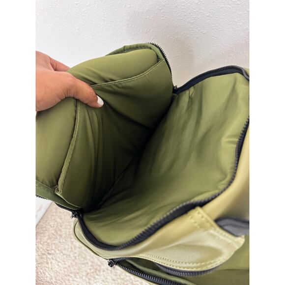 Fawn Design Olive Green Faux Leather Backpack NWOT - Picture 12 of 13